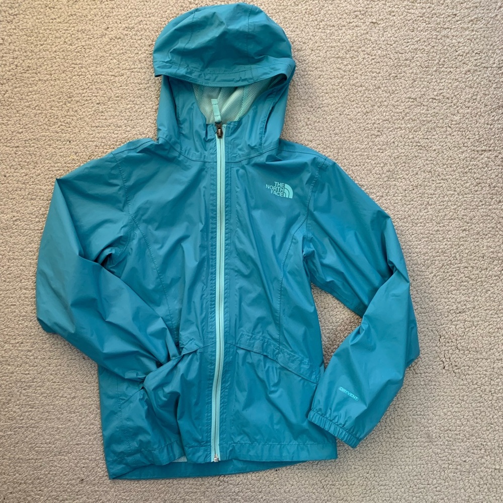 Girls North Face raincoat